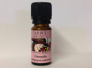 Citronella Essential Oil, Organic 10 ml | Cymbopogon winteranus